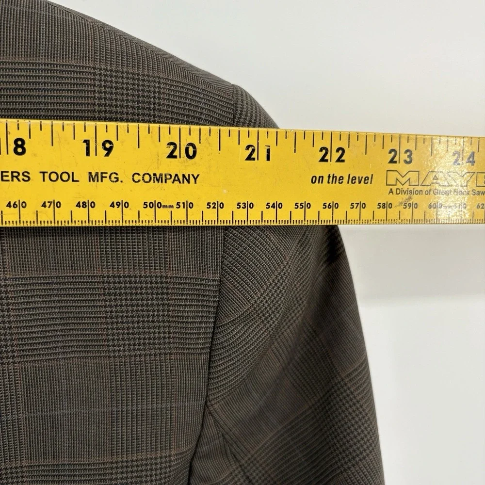 Brooks Brothers Explorer‎ Regent Fit Sport Coat Blazer 46L Mens Brown Check Wool